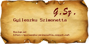Gyileszku Szimonetta névjegykártya